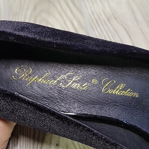 Raphael Sarti Black Velvet Shelly Heels Womens Size 39 US 8.5-9 NEW - Picture 11 of 13